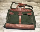 Diamond Bluff Battenkill Leather Duffel Travel Garment Clothing Bag Vintage