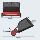 Tow Behind Lawn Sweeper 52  Pull Behind Collector Large Capacity Leaf Collector