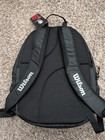Wilson Roger Federer Team Signature Backpack Black  Silver Nwot