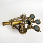 Brass Nautical Sextant Replica With Wooden Display Box J  Scott Maritime Decor