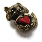 Raccoon Heart Pin Very Cute Vintage Small Lovely