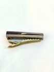 Vintage Signed Taxco 925 Sterling Silver And Wood Tie Clip Mcm Style
