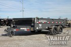 New 7 X 14 14k Gvwr Scissor Hoist Power Hydraulic Dump Trailer Equipment Hauler