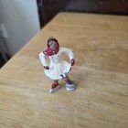 Vintage Lead Miniature Hand-painted Ice Skating Figures  Lot Of 6