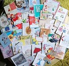 Vtg Lot Of 48 Used Greeting Cards   1930s-1970s   Great Graphics   Holiday Grads