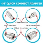 4 Pcs Pressure Washer Coupler Quick Connect Fittings   1 4 In Npt Female And Ma   
