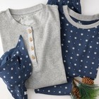 Honestbaby Family Matching Organic Cotton Holiday Pajamas Snowy Night 24 Months