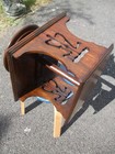Small Antique Oak Revolving Bookcase  Arts   Crafts Period
