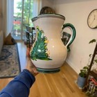 Vintage Hand-painted Ceramic Pitcher From Spain