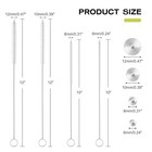 Reusable Straw Cleaner Brush Set - 8pcs Extra Long 12 Inch Metal Straw 