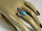 Carolyn Pollack Sterling Silver 925 Ring Turquoise Inlay 8 3g Size 9 5
