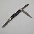 Vintage Schrade Walden Ny Pocketknife Late 1940s Three Blade Knife Black Usa