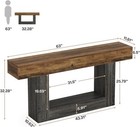 Tribesigns 63  Console Table  Farmhouse 2-tier Entryway Table With U-shaped Base