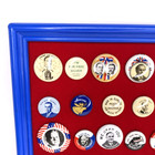 1972 Amoco Reproduction Presidential Pinbacks  Full Set Of 38 W original Frame