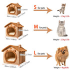 Cat Beds For Indoor Cats Large Cat Cave For Pet Cat House Foldable Cat Hideaway