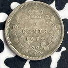 1874-h Canada 5 Cents Lot jm9646 Silver  Plain  4 