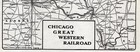 1939 Antique Chicago Great Western Railroad Map Vintage Railway Map  2548