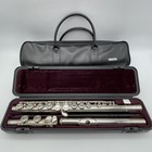 Yamaha Yfl-221 Student Flute Nickel Silver Plated With Hard Case   Bag Used Good