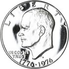 1976 S Eisenhower Ike Cameo Proof Dollar 40  Silver Bicentennial