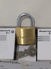 Master Lock Padlock  Brass  Keyed Different  1-1 2  Wide Box Of 12 4140