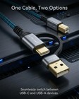 Hftywy Printer Cable 6 6 Ft  2-in-1 Type C And Usb A To B 6 6ft 