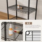 5 Tier Adjustable Wire Shelving Unit  Storage Rack For Kitchen  Bathroom  