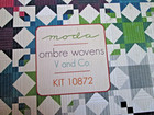 New Moda Quilt Kit 10872 Ombre Wovens V And Co  56 x72  Top   Binding Star