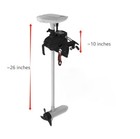Aquos Haswing White 12v 55lbs 26  Transom Trolling Motor  remote   Foot Control
