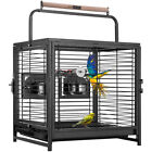 19   Wrought Iron Bird Travel Carrier Cage Parrots Conures Lovebird Cockatiel