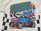 Vintage 1998 Sammy Swindell Channellock Sprint Car Racing T-shirt White Men s L