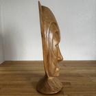 Vintage Papua New Guinea Carved Head Wood Mask Tiki