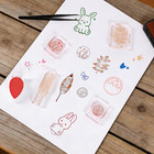 6pcs Acrylic Stamp Blocks For Stamping  Clear Acrylic Stamping Blocks Set With G