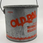 Vintage Old Pal Floating Minnow Bucket Live Bait Pail Fishing 24g10 Galvanized