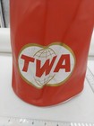 Twa Vintage Bag Red W white Piping 13  Tall  13  Wide Employee Or Surplus
