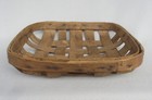 Vintage Tobacco Basket 13 5 x14  Handmade Woven Rustic Farmhouse Primitive Nails