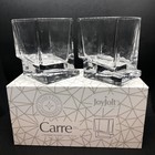 Joyjolt Carre 10 Oz Whiskey Glasses Square Shape Set Of 2 In Box