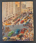 1936 Gulf Refining Gas Oil Color Print Ad Fortune City Art Reverse