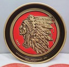 Vintage Iroquois Indian Head Beer   Ale Metal Serving Tray W liners   2