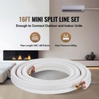 Mini Split Line Set 1 4 x1 2  X16 Ft Copper Tubing Ac W  Connection Cable