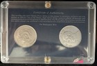 Chinese Silver Dollar 2 Coin Set Manchu Dynasty Sun Yat -sen Washington Mint