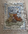 Lot Of 5 Classic Winnie The Pooh Nursery Crib Set - Quilt  Sheet  And 3 Blankets