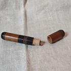 Antique Original Wooden Needle Case Tube Holder For Hand Sewing Needles