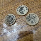 Vintage Wooden Nickels - 2 Indian Heads   1 Buffalo - Lot Of 3