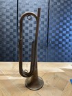 Antique Military Brass Bugle - Stamped Us Regulation Usa Missing Mouthpiece