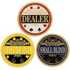 Professional Poker Chips Set With Dealer Button - Metal Texas Hold em Accessorie