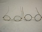 Antique Wire Framed Spectacles  Round Rimmed  Reading Glasses W case