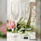 Champagne Flutes Mikasa Arctic Lights Blown Glass Wedding Toasting Glasses Pair