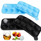 2025 Round Ice Cube Ball Maker Tray Silicone Sphere Mold Bar Whiskey Cocktails