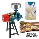 110v Electric Grinder Mill Grain Corn Wheat Feed flour Wet dry Cereal Machine