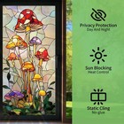 Stained Glass Mushroom Window Film Colorful Botanical Decorative Privacy Stat   
